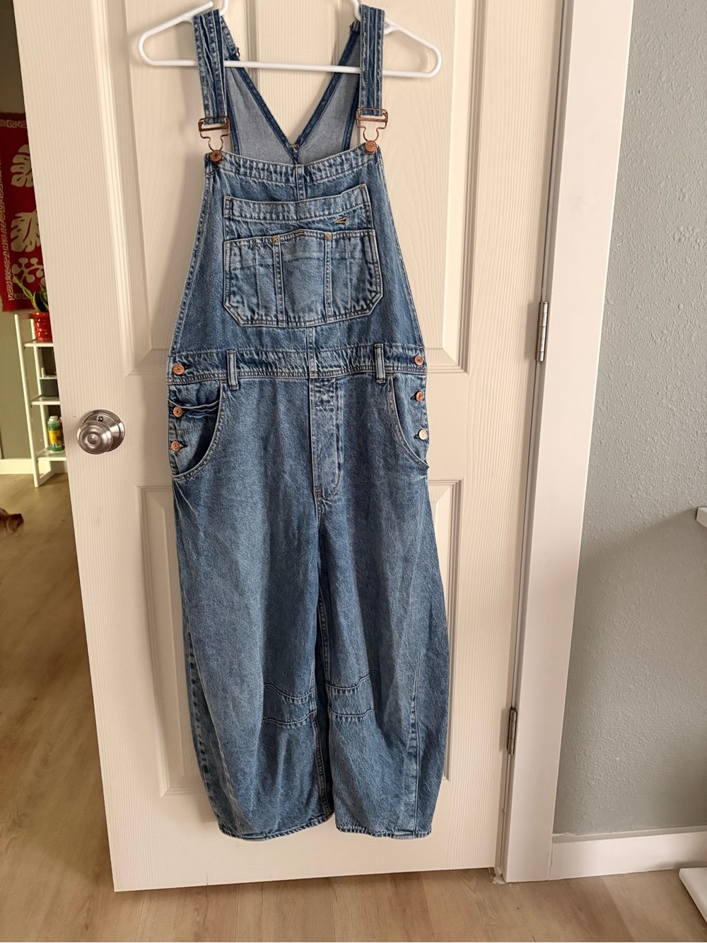 GAP Denim Horseshoe Overalls - Light Blue Women's Jumpsuit